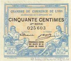 50 Centimes FRANCE regionalism and various Lyon 1915 JP.077.04 VF+