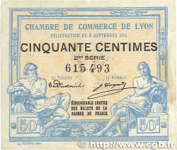 50 Centimes FRANCE regionalism and miscellaneous Lyon 1915 JP.077.04 VF
