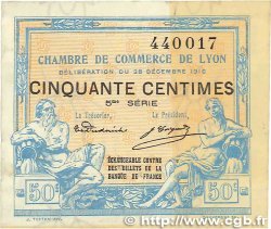 50 Centimes FRANCE regionalism and miscellaneous Lyon 1916 JP.077.12 VF