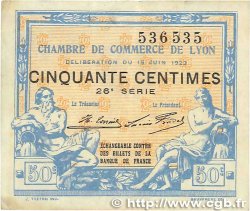 50 Centimes FRANCE regionalism and miscellaneous Lyon 1922 JP.077.26 VF