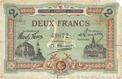 2 Francs FRANCE regionalismo y varios Limoges 1918 JP.073.25 BC