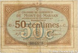 50 Centimes FRANCE Regionalismus und verschiedenen Mont-De-Marsan 1914 JP.082.12 S