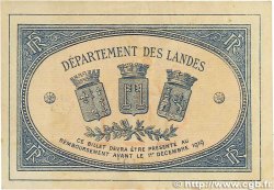 1 Franc FRANCE regionalism and miscellaneous Mont-De-Marsan 1914 JP.082.16 VF