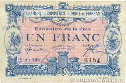 1 Franc FRANCE Regionalismus und verschiedenen Mont-De-Marsan 1918 JP.082.32 fSS