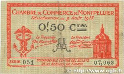 50 Centimes FRANCE regionalismo y varios Montpellier 1915 JP.085.06 BC