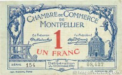 1 Franc FRANCE regionalism and various Montpellier 1917 JP.085.18 VF