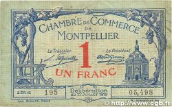 1 Franc FRANCE regionalism and miscellaneous Montpellier 1919 JP.085.21 F