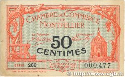 50 Centimes FRANCE Regionalismus und verschiedenen Montpellier 1921 JP.085.22 S
