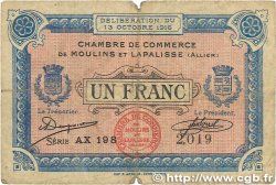 1 Franc FRANCE regionalismo e varie Moulins et Lapalisse 1916 JP.086.09 B