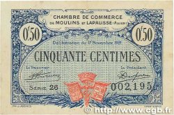 50 Centimes FRANCE regionalism and various Moulins et Lapalisse 1921 JP.086.22 VF