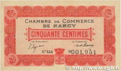 50 Centimes FRANCE regionalism and miscellaneous Nancy 1916 JP.087.07 AU-