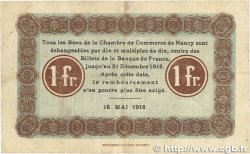 1 Franc FRANCE regionalism and miscellaneous Nancy 1916 JP.087.09 VF