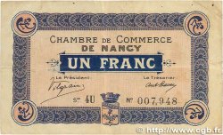 1 Franc FRANCE regionalismo y varios Nancy 1916 JP.087.09 BC