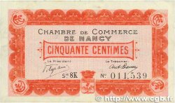 50 Centimes FRANCE regionalism and miscellaneous Nancy 1917 JP.087.16 VF