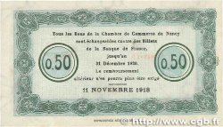 50 Centimes FRANCE regionalism and various Nancy 1918 JP.087.22 VF+