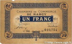 1 Franc FRANCE regionalismo y varios Nancy 1921 JP.087.44 BC