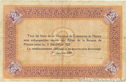 2 Francs FRANCE Regionalismus und verschiedenen Nancy 1921 JP.087.52 fSS