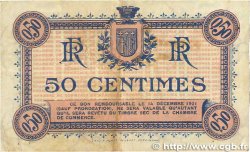 50 Centimes FRANCE regionalismo y varios Narbonne 1916 JP.089.09 BC+