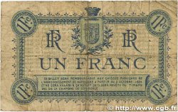 1 Franc FRANCE regionalismo e varie Narbonne 1919 JP.089.18 B
