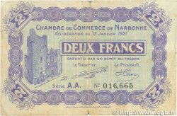 2 Francs FRANCE régionalisme et divers Narbonne 1921 JP.089.25