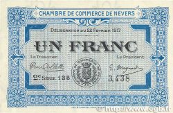 1 Franc FRANCE Regionalismus und verschiedenen Nevers 1917 JP.090.14