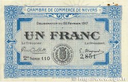 1 Franc FRANCE regionalism and various Nevers 1917 JP.090.14