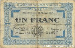 1 Franc FRANCE regionalism and miscellaneous Nevers 1917 JP.090.14 G