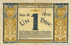 1 Franc FRANCE Regionalismus und verschiedenen Nice 1917 JP.091.05 SS