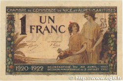 1 Franc FRANCE regionalismo y varios Nice 1920 JP.091.11 MBC