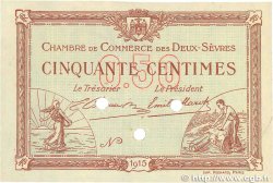 50 Centimes FRANCE Regionalismus und verschiedenen Niort 1915 JP.093.02 fVZ
