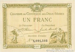 1 Franc FRANCE regionalism and miscellaneous Niort 1916 JP.093.08