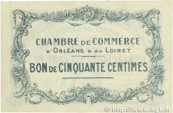 50 Centimes Spécimen FRANCE Regionalismus und verschiedenen Orléans 1914 JP.095.01 fVZ