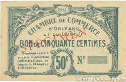 50 Centimes Spécimen FRANCE regionalism and various Orléans 1914 JP.095.01