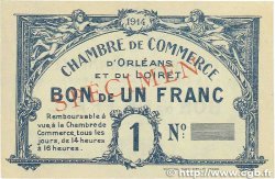 1 Franc Spécimen FRANCE regionalismo e varie Orléans 1914 JP.095.02