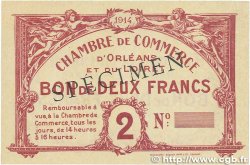 2 Francs Spécimen FRANCE regionalism and miscellaneous Orléans 1914 JP.095.03 XF+