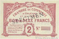 2 Francs Spécimen FRANCE regionalismo e varie Orléans 1914 JP.095.03