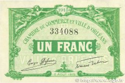 1 Franc FRANCE regionalism and miscellaneous Orléans 1915 JP.095.06