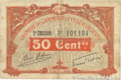50 Centimes FRANCE regionalismo y varios Orléans 1916 JP.095.08 BC