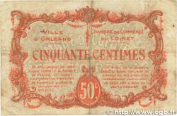 50 Centimes FRANCE regionalismo y varios Orléans 1916 JP.095.08 BC