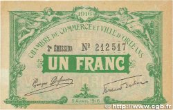 1 Franc FRANCE regionalismo y varios Orléans 1916 JP.095.12 MBC+