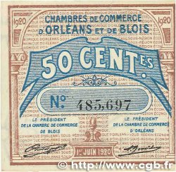50 Centimes FRANCE Regionalismus und verschiedenen Orléans et Blois 1920 JP.096.01 VZ+