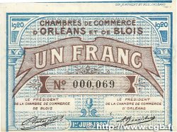 1 Franc FRANCE regionalism and miscellaneous Orléans et Blois 1920 JP.096.03 VF+