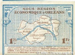 1 Franc FRANCE regionalismo y varios Orléans et Blois 1920 JP.096.03 MBC+