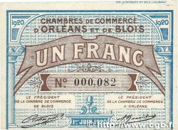 1 Franc FRANCE regionalismo e varie Orléans et Blois 1920 JP.096.03
