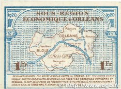 1 Franc FRANCE regionalism and various Orléans et Blois 1920 JP.096.03 VF+