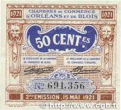 50 Centimes FRANCE regionalism and various Orléans et Blois 1921 JP.096.05 XF+