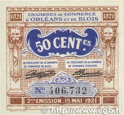 50 Centimes FRANCE Regionalismus und verschiedenen Orléans et Blois 1921 JP.096.05 VZ