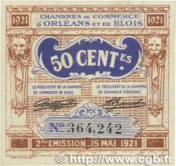 50 Centimes FRANCE regionalism and various Orléans et Blois 1921 JP.096.05 VF+