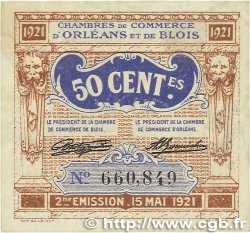 50 Centimes FRANCE régionalisme et divers Orléans et Blois 1921 JP.096.05 TTB