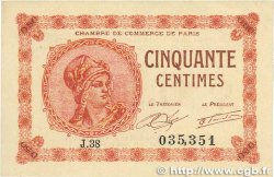 50 Centimes FRANCE régionalisme et divers Paris 1920 JP.097.10 SUP